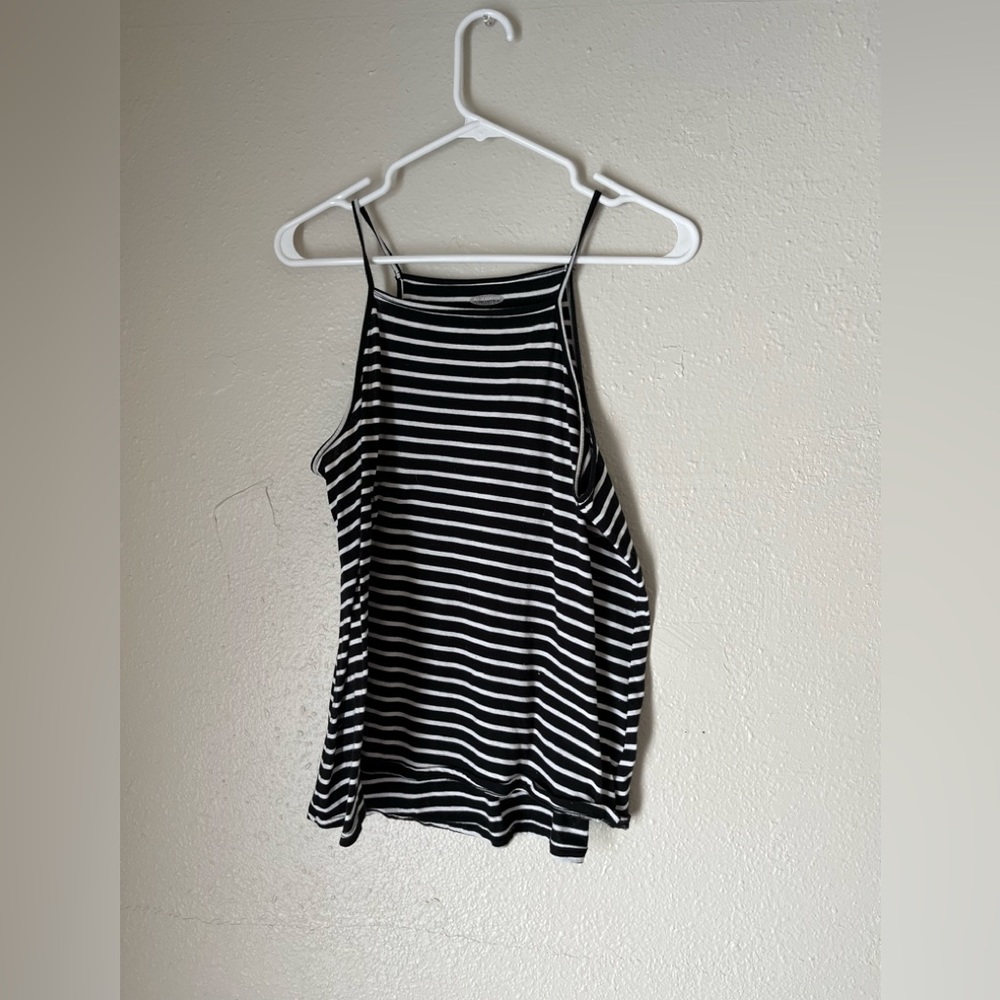 Women’s halter striped tank top